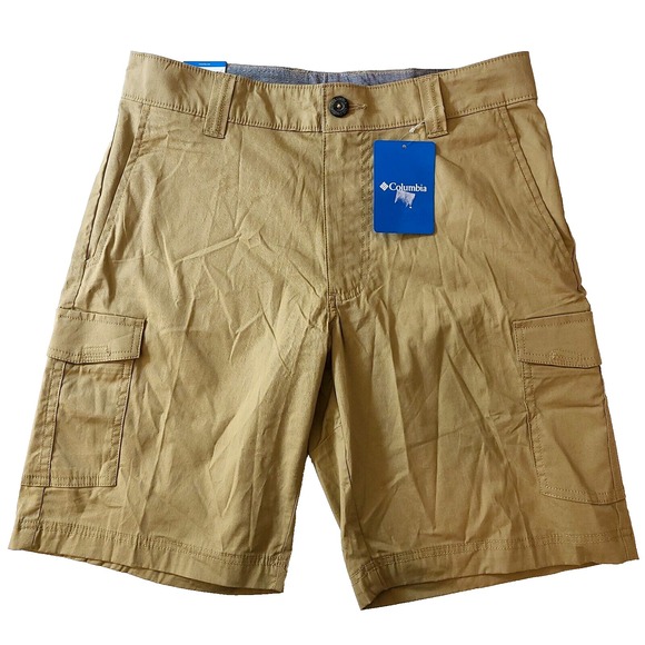 Columbia Cargo Shorts Mens 40 Tan Brown Brentyn Trail 10 in. Inseam NEW